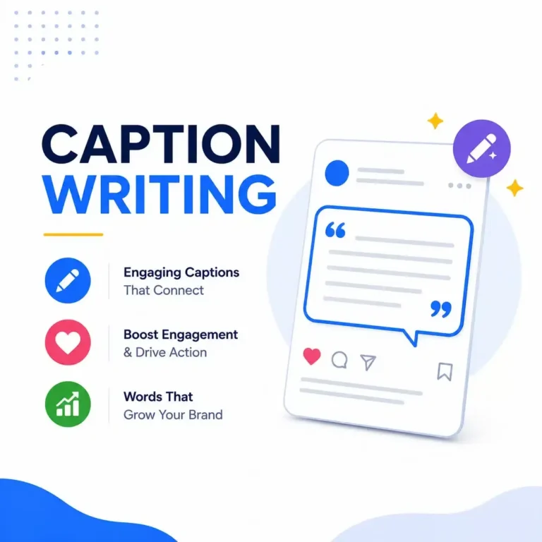 Social Media Caption Writing illustration