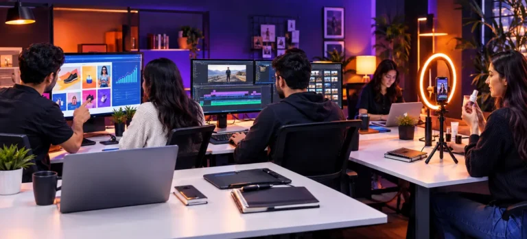 The Scalerox team in 2023, running paid ads and producing video content